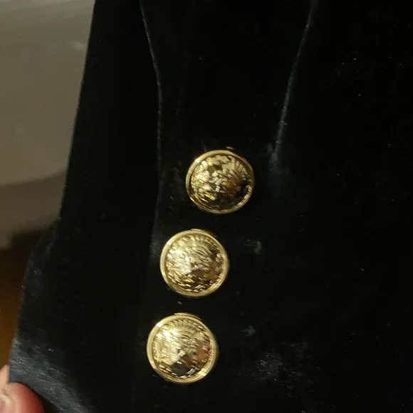 Rachel Zoe Velvet Blazer with Gold Buttons - Picture 4 of 5